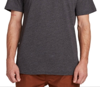 Volcom Men's Night Creep Logo Graphic T-Shirt Gray Size Large