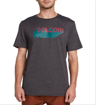 Volcom Men's Night Creep Logo Graphic T-Shirt Gray Size Large
