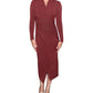 Rachel Roy Women's Bret Sparkle Knit Faux Wrap Dress Red Size Small
