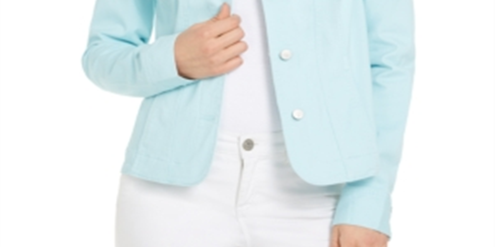 Charter Club Women's Denim Jacket Blue Size XX-Large