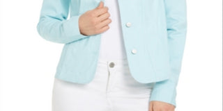 Charter Club Women's Denim Jacket Blue Size XX-Large