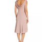 Adrianna Papell Women's Cowl Back Metallic Sheath Dress Pink Size 12