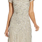 Adrianna Papell Women's Embellished Godet Gown Brown Size 6