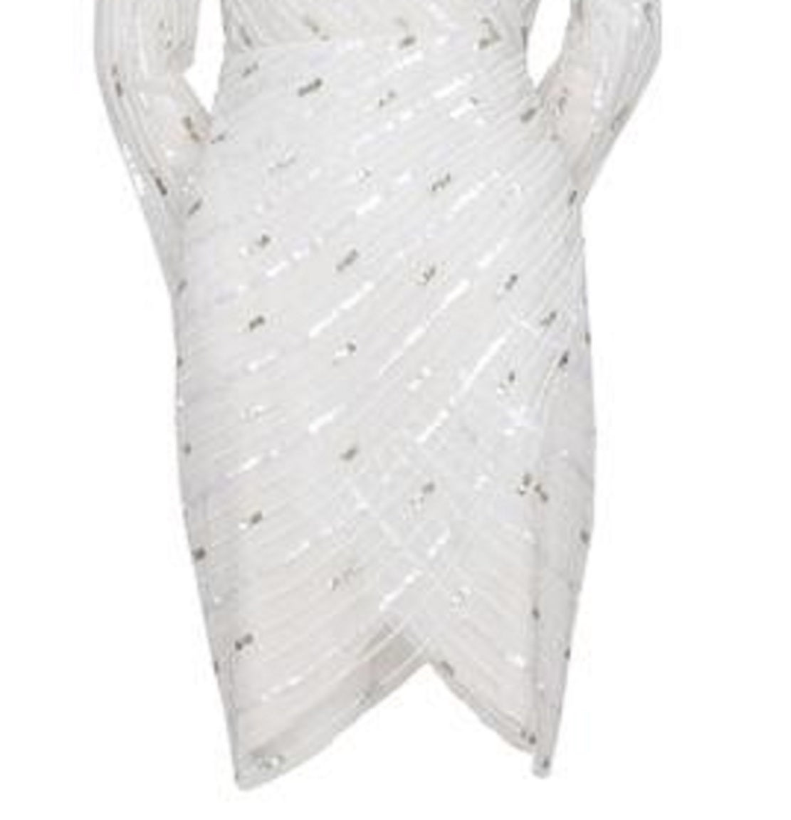 Adrianna Papell Women's Embellished Surplice Sheath Dress White Size 4