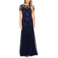 Adrianna Papell Women's Beaded Gown Blue Size 8