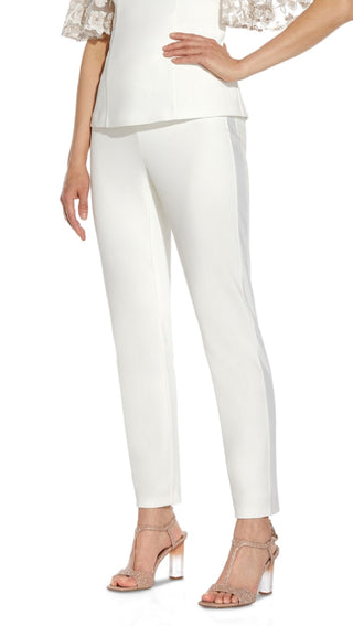 Adrianna Papell Women's Embroidered Illusion Top White Size 4