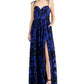 Aidan By Aidan Mattox Women's Embroidered Maxi Dress Blue Size 14
