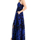 Aidan By Aidan Mattox Women's Embroidered Maxi Dress Blue Size 14
