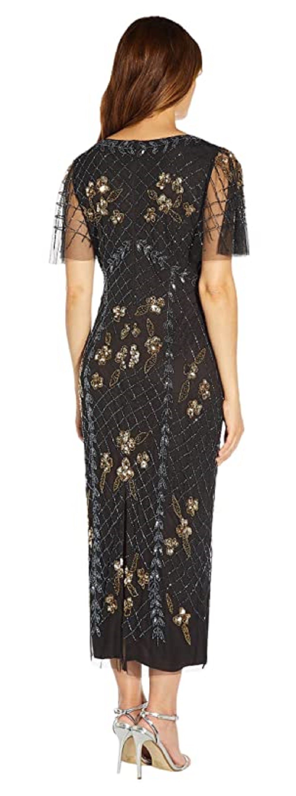 Adrianna Papell Women's Embellished Sheath Dress Black Size 10