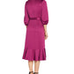Adrianna Papell Women's Faux Wrap Crepe Satin Dress Pink Size 10