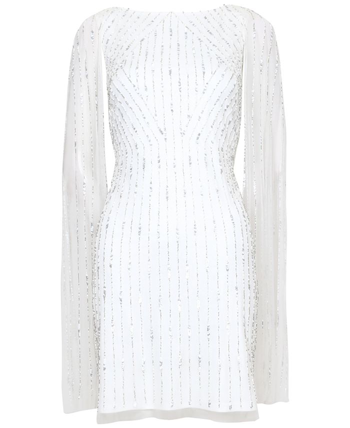 Adrianna Papell Women's Embellished Sheath Dress White Size 4