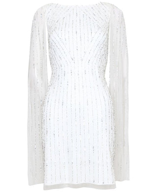 Adrianna Papell Women's Embellished Sheath Dress White Size 4