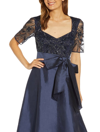 Adrianna Papell Women's Embellished Bodice Ball Gown Blue Size 2