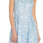 Adrianna Papell Women's Floral Embroidered Fit & Flare Midi Dress Blue Size 14