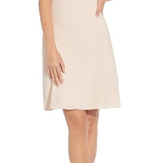 Adrianna Papell Women's Divine Crepe Capelet Dress Pink Size 16