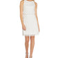 Adrianna Papell Women's Beaded Blouson Dress White Size 6