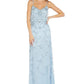 Adrianna Papell Women's Embellished Blouson Gown Blue Size 10