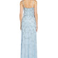 Adrianna Papell Women's Embellished Blouson Gown Blue Size 10