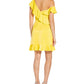 Aidan By Aidan Mattox Women's Ruffled Cocktail Dress Yellow Size 8