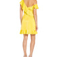 Aidan by Aidan Mattox Women's Ruffled Cocktail Dress Yellow Size 18