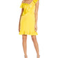 Aidan by Aidan Mattox Women's Ruffled Cocktail Dress Yellow Size 18
