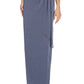 Adrianna Papell Women's Gathered Waist Metallic Threaded Gown Blue Size 8