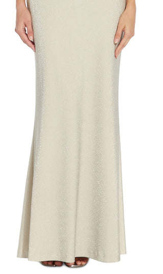 Adrianna Papell Women's Metallic Knit Skirt Brown Size 8