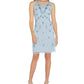 Papell Studio Women's Beaded Sheath Dress Blue Size 10M