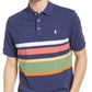 Polo Ralph Lauren Men's Stripe Piqué Polo Blue Size Medium