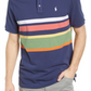 Polo Ralph Lauren Men's Stripe Piqué Polo Blue Size Medium
