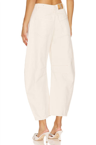 Free People - GOOD LUCK MID RISE BARREL JEANS