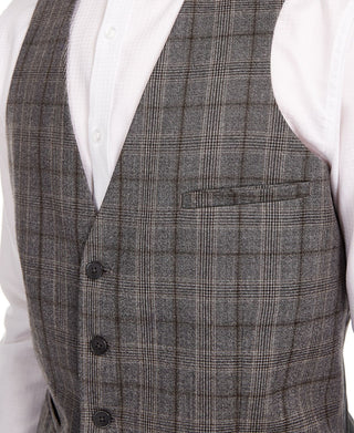 Bar III Men's Wool Blend Slim Fit Suit Vest Gray Size Large