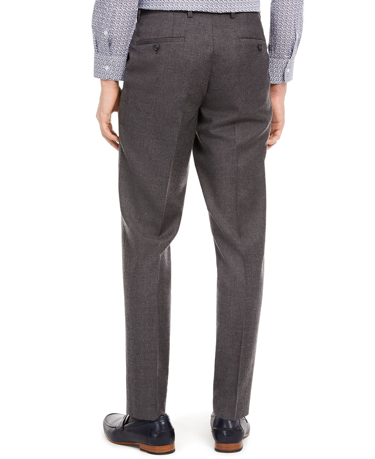 Bar III Men's Slim Fit Flannel Suit Separate Pants Gray Size 29X30