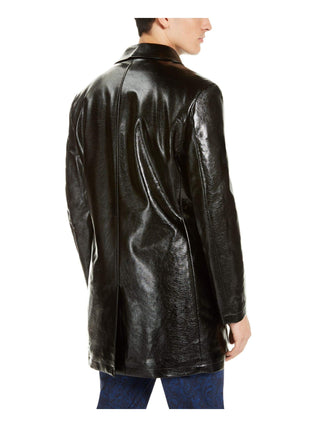 TALLIA ORANGE Men's Black Faux Fur Lined Coat Size Large