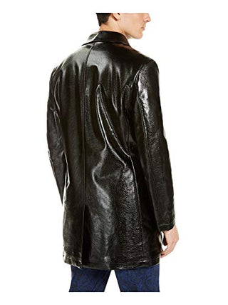 TALLIA ORANGE Men's Black Faux Fur Lined Coat Size Large