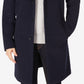 Tommy Hilfiger Men's Addison Wool Blend Trim Fit Overcoat Blue Size 44