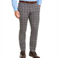 Calvin Klein Men's Slim Fit Stretch Wrinkle Resistant Plaid Dress Pants Gray Size 32X29