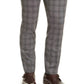 Calvin Klein Men's Slim Fit Stretch Wrinkle Resistant Plaid Dress Pants Gray Size 32X29