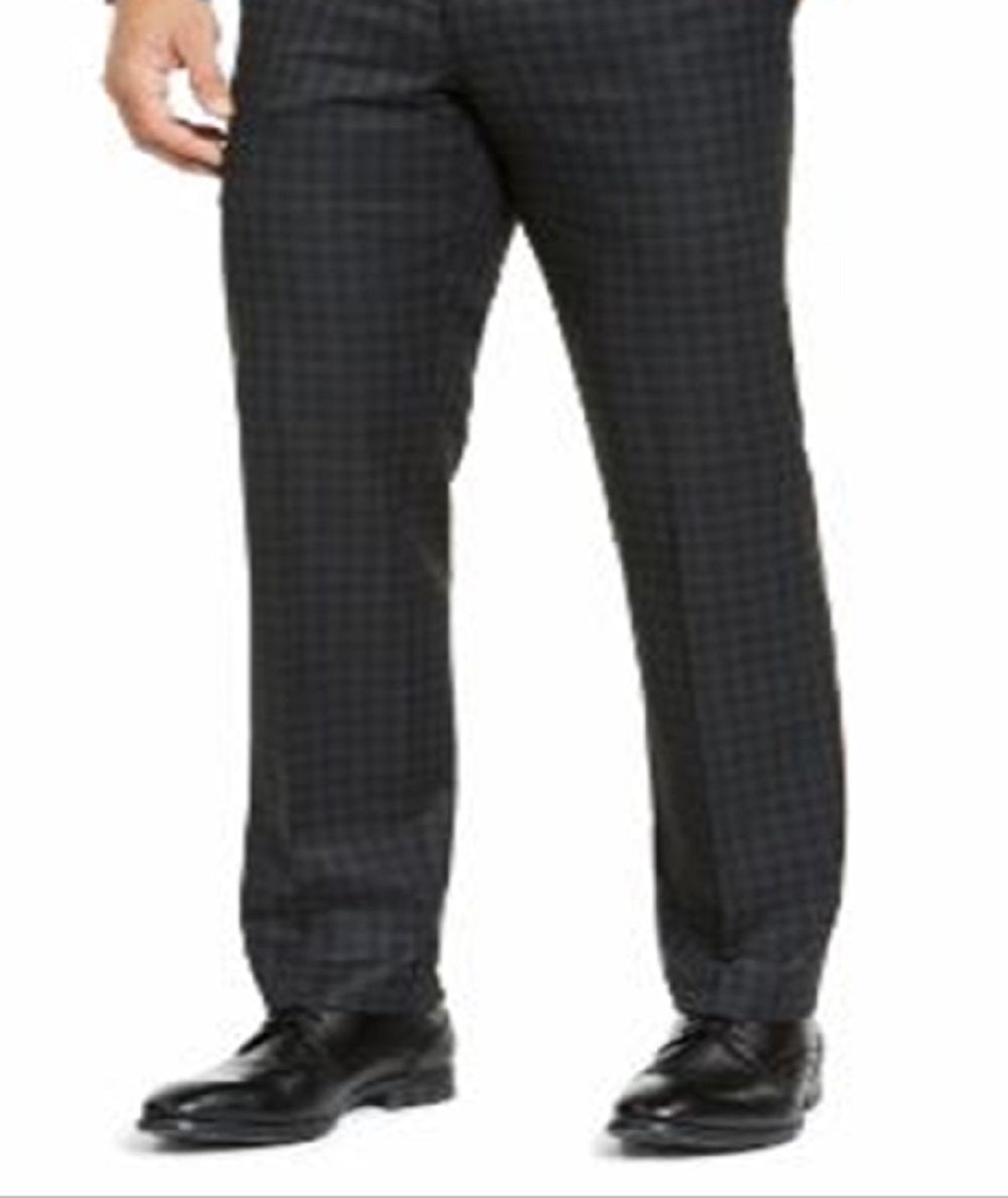 Ralph Lauren Men's Classic Fit Ultraflex Stretch Plaid Dress Pants Gray Size 42X34