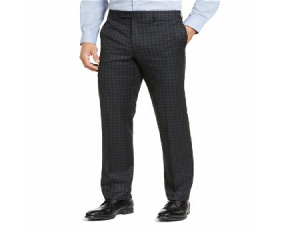 Ralph Lauren Men's Classic Fit Ultraflex Stretch Plaid Dress Pants Gray Size 42X34