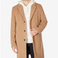 Tommy Hilfiger Men's Addison Wool Blend Trim Fit Overcoat Brown Size 36