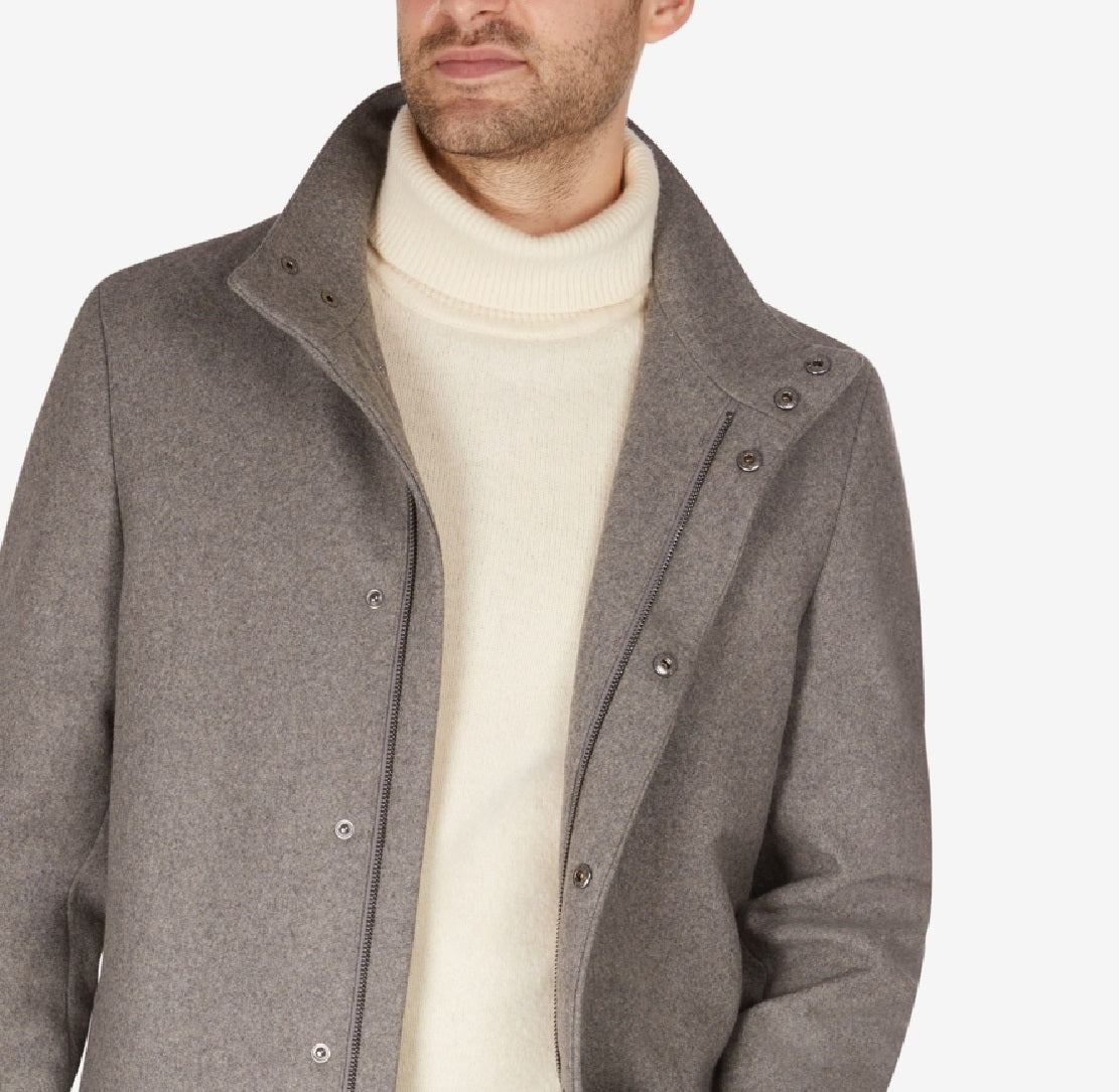 Calvin Klein Men's Mayden Slim Fit Overcoat Gray Size 42