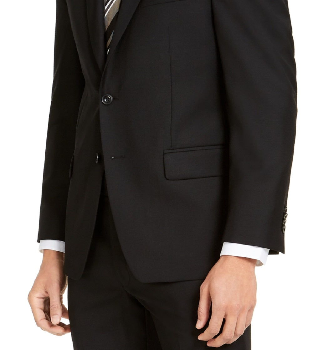 Michael Kors Men's Modern Fit Airsoft Stretch Suit Jackets Black Size 46