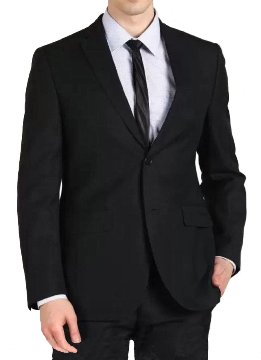 Michael Kors Men's Modern Fit Airsoft Stretch Suit Jackets Black Size 48