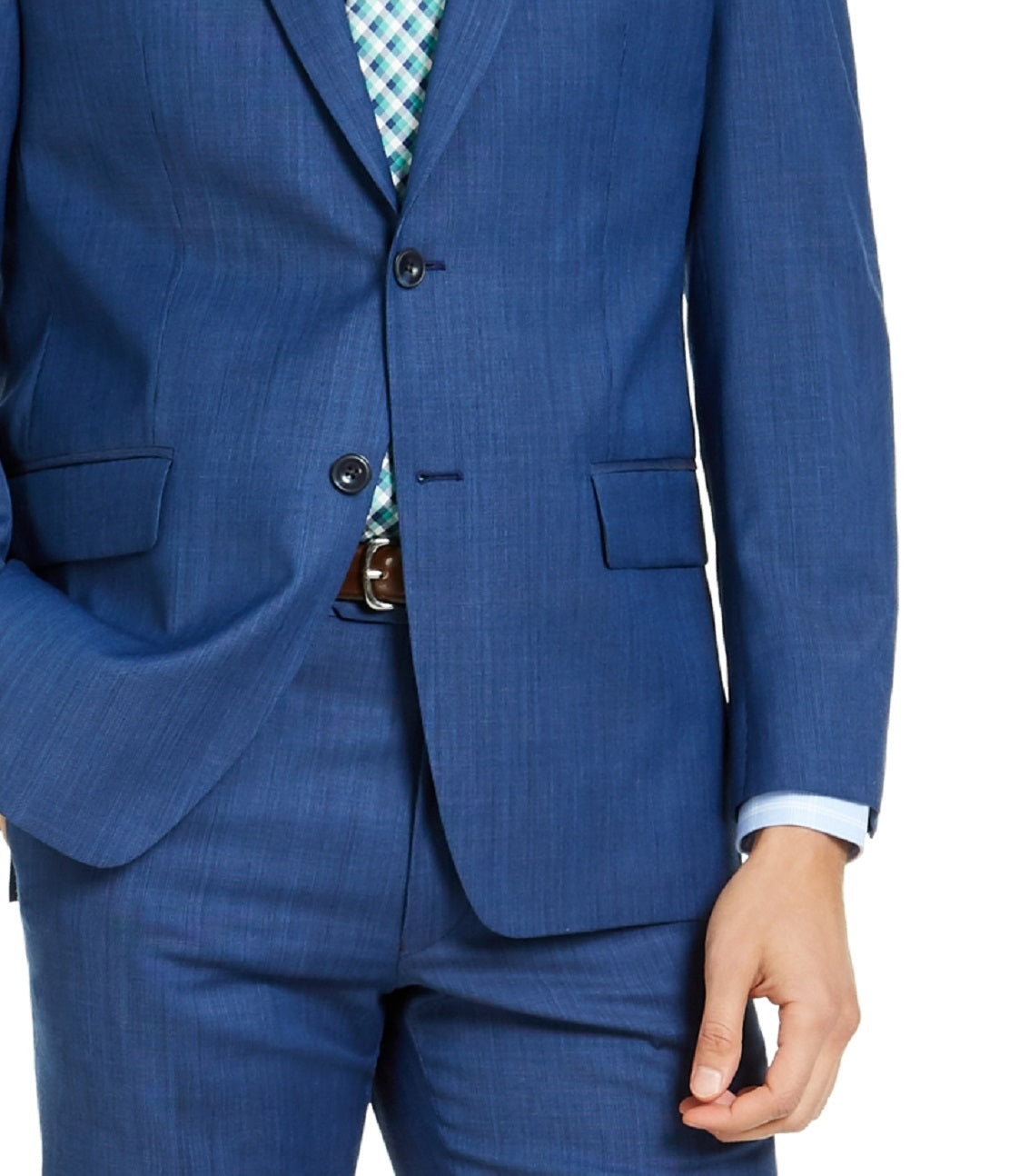 Michael Kors Men's Modern Fit Airsoft Stretch Suit Jackets Blue Size 40