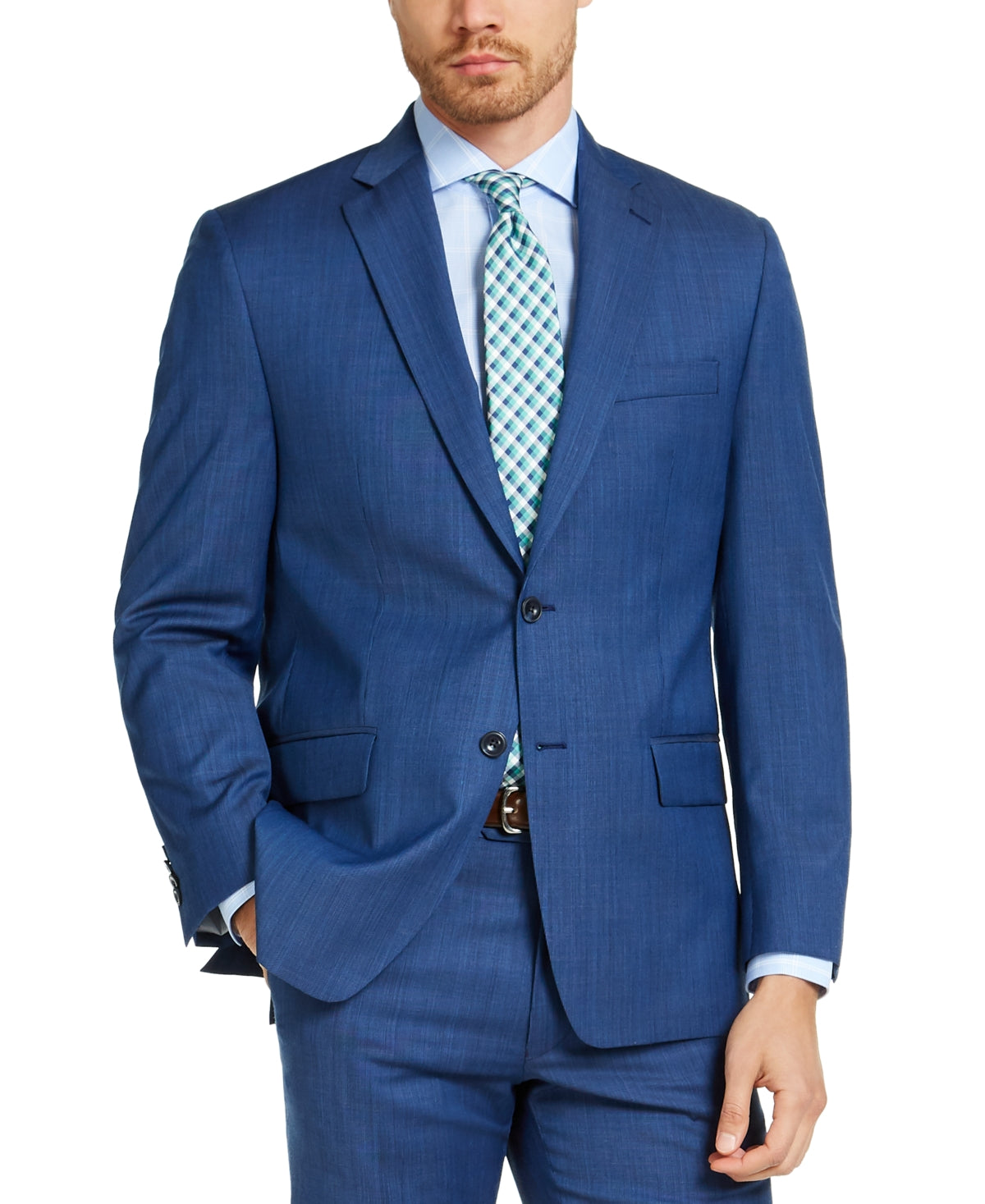 Michael Kors Men's Modern Fit Airsoft Stretch Suit Jackets Blue Size 40