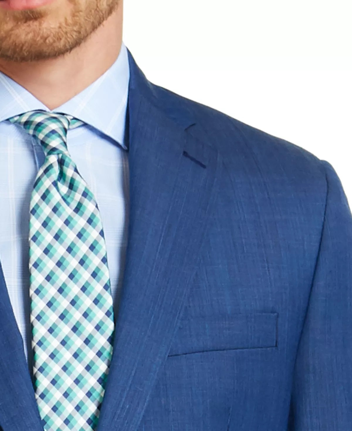 Michael Kors Men's Modern Fit Airsoft Stretch Suit Jackets Blue Size 42