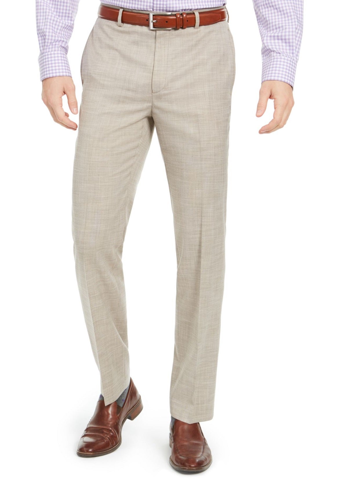 Ralph Lauren Men's Flat Front Straight Leg Classic Fit Pants Brown Size 36X32