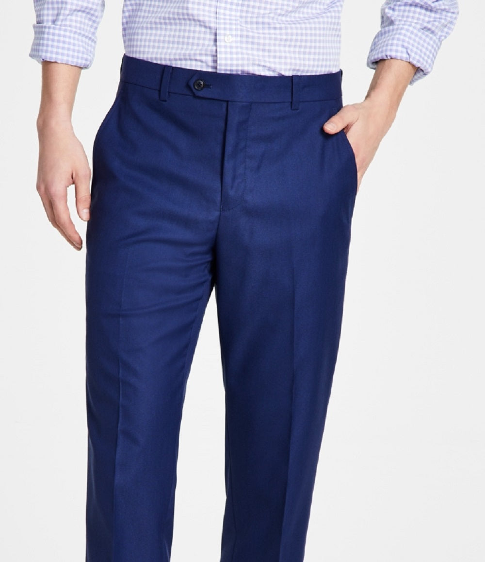 Alfani Men's Slim Fit Stretch Solid Suit Pants Blue Size 30X32