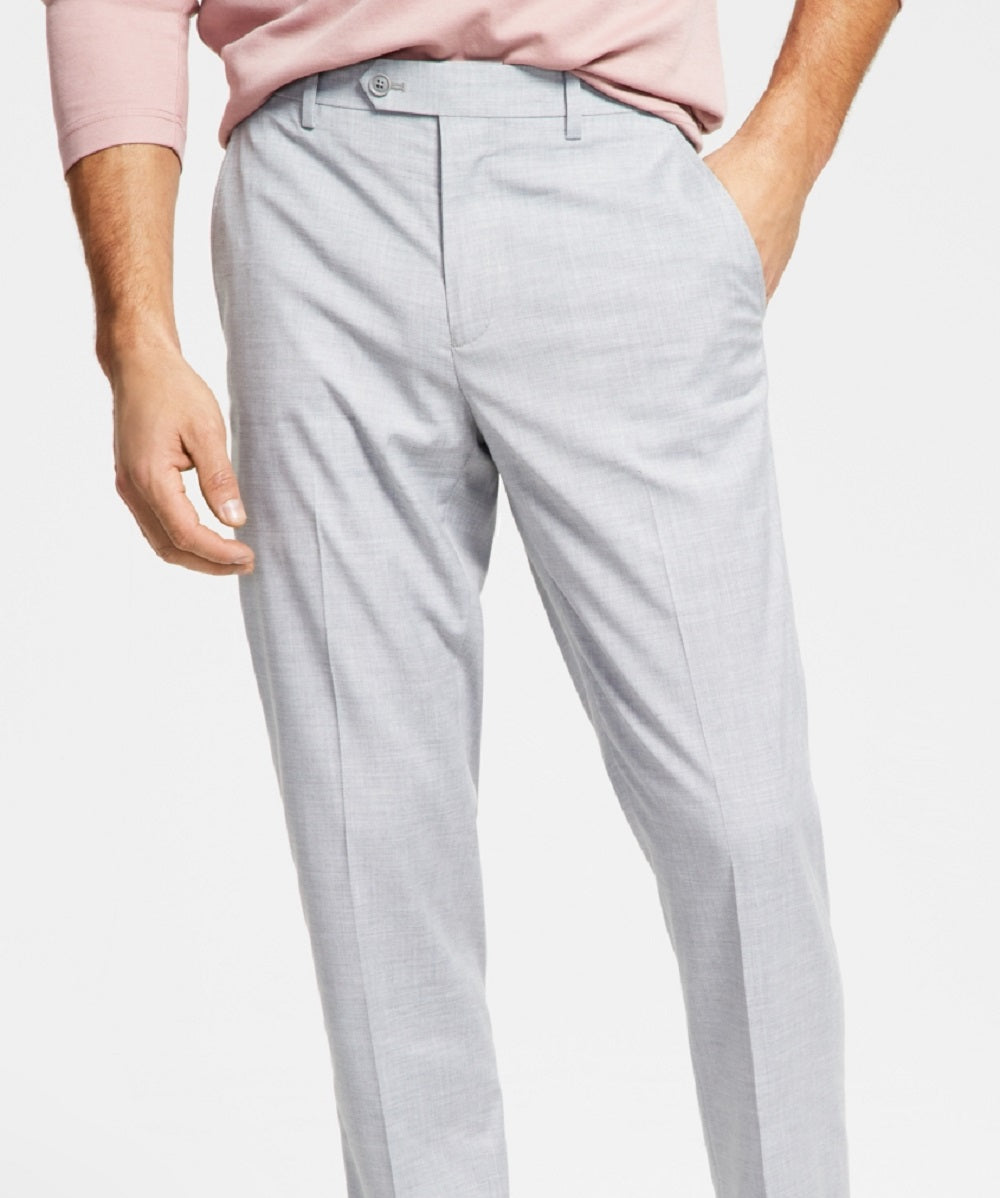 Alfani Men's Slim Fit Stretch Solid Suit Pants Gray Size 32X30